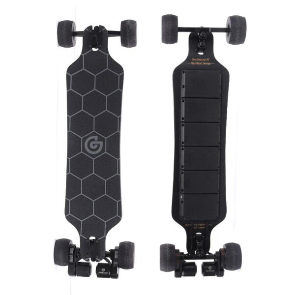 Ownboard Bamboo AT electric skateboard top and underneath deck