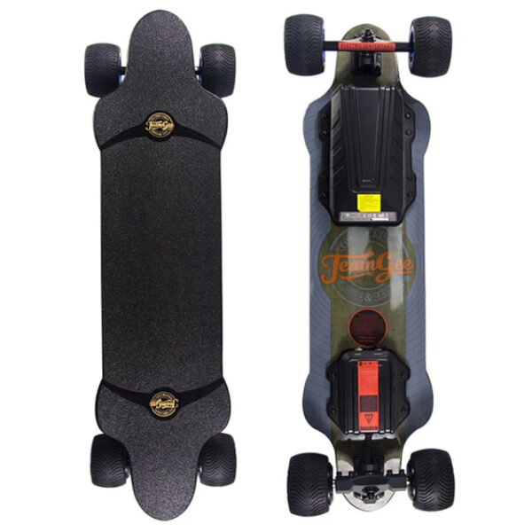 Teamgee H20T electric skateboard top and underneath deck