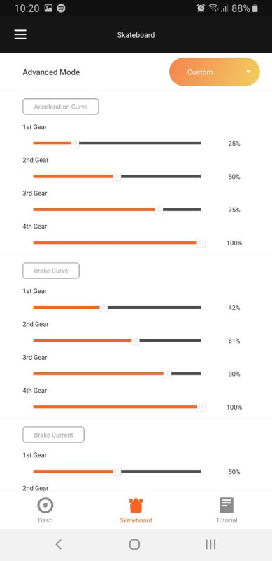 Exway app - power customization