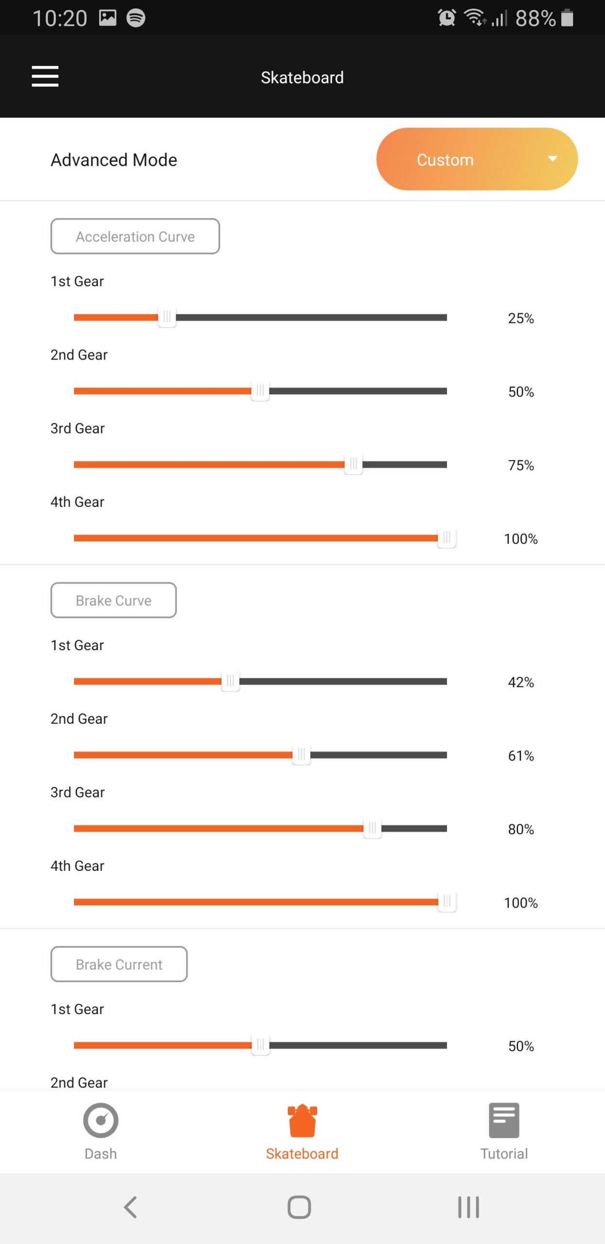 Exway app - power customization