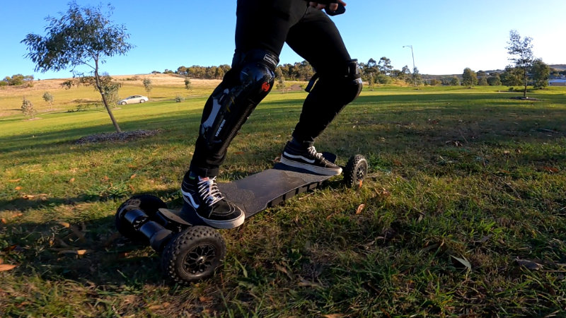 Me riding the Raldey WASP on grass